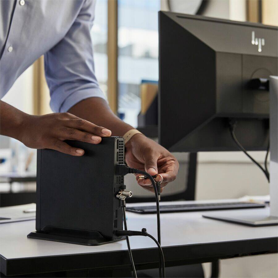 Alt View 1. HP - HP Pro Mini 400 G9 Desktop Computer - Intel Core i7 12th Gen i7-12700T - 16 GB - 512 GB SSD - Mini PC - Black - Smart - Black.