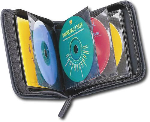 Alt View 1. Case Logic - 32-Disc CD Wallet - Black.