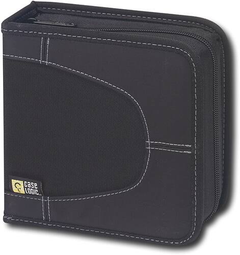 Angle. Case Logic - 32 Capacity CD Wallet - Black.