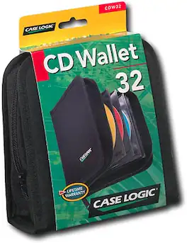 Case Logic - 32 Capacity CD Wallet - Black