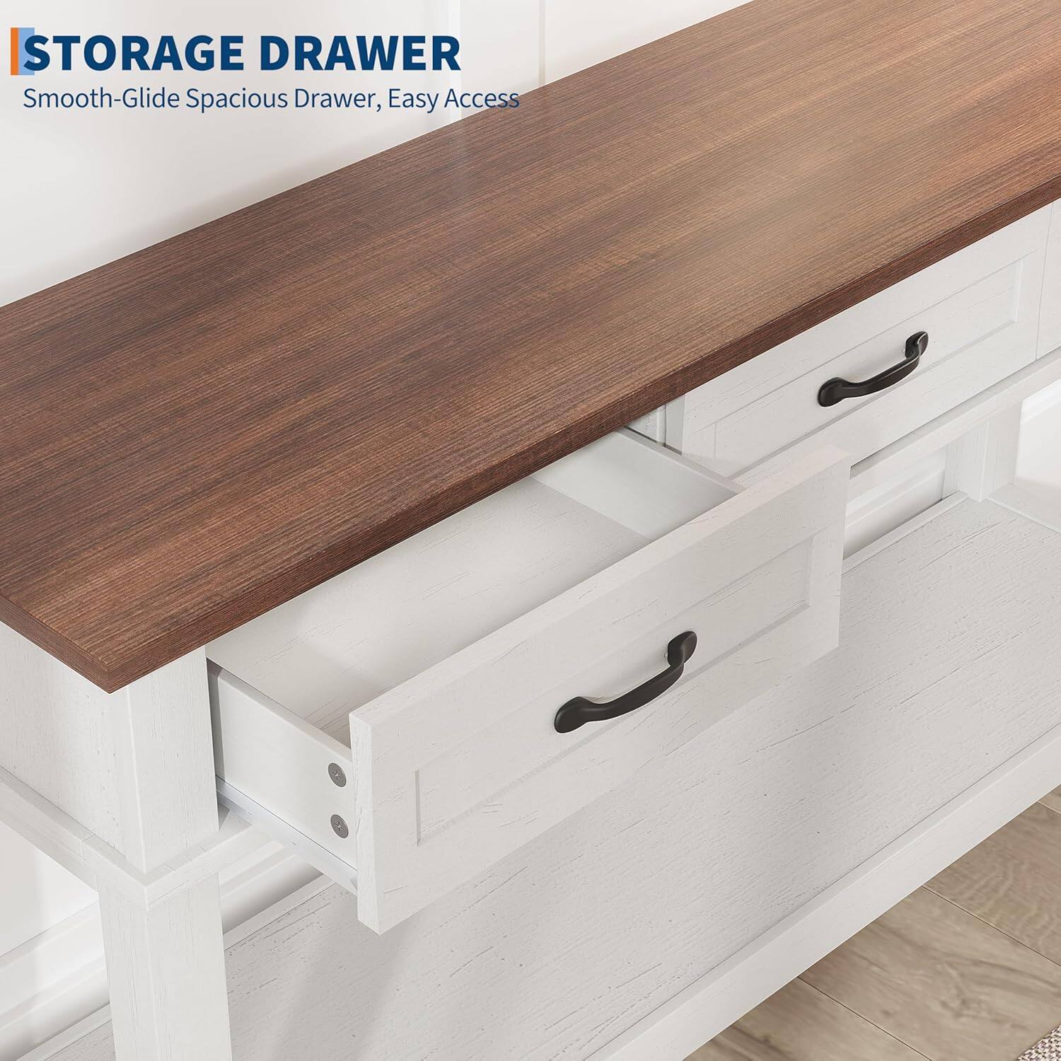STORAGE DRAWER  
Smooth-Glide Spacious Drawer, Easy Access