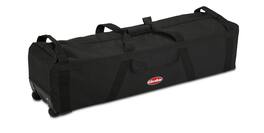 Gibraltar Hardware - 44" Long Hardware Bag with Wheels, Durable Nylon Drum Hardware Case, ABS Perimeter Reinforcements, In-Line Skate Wheels