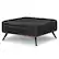 Angle. Simpli Home - Owen XL Square Coffee Table Storage Ottoman - Distressed Black.