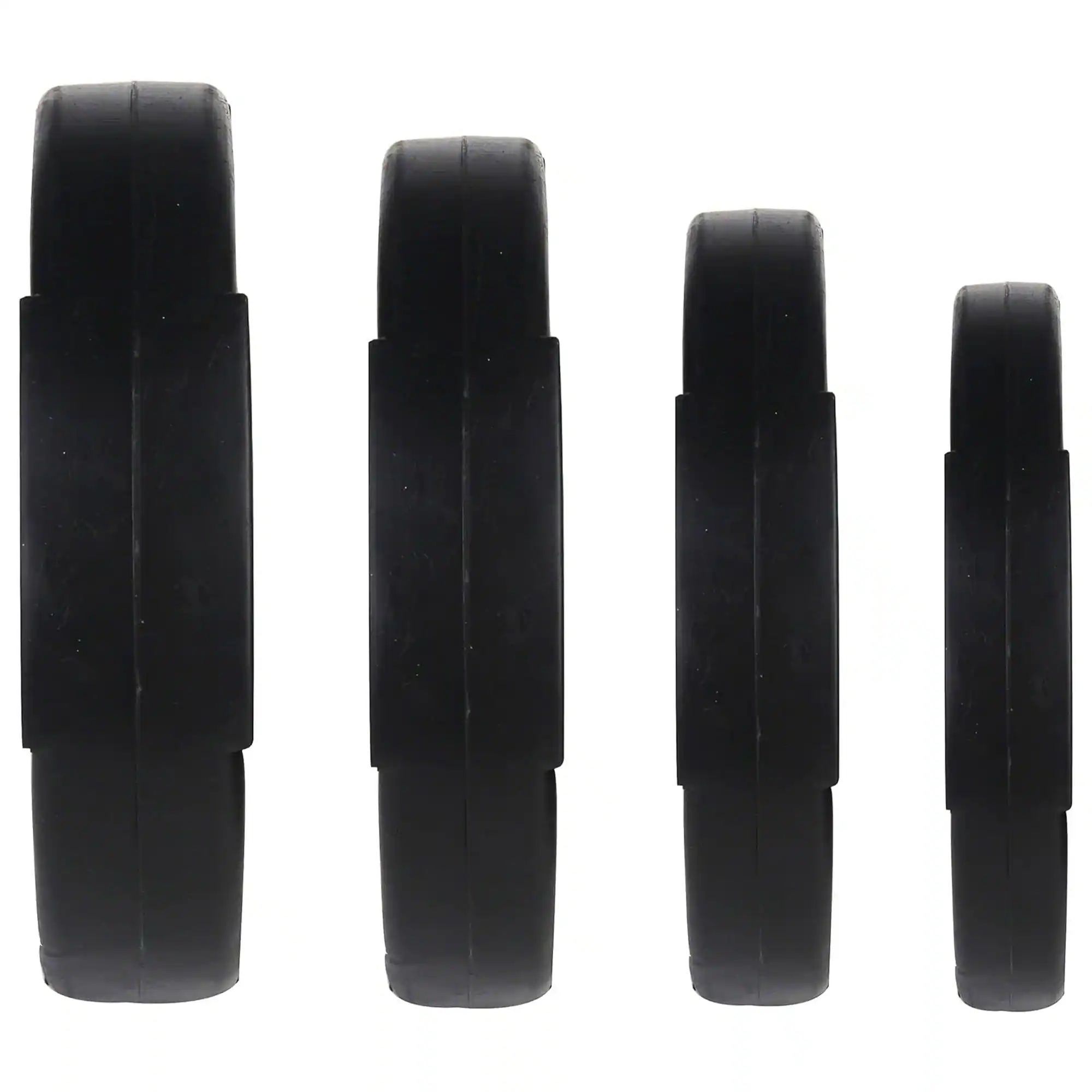 Alt View 4. Signature Fitness - Signature Fitness Standard 10 Pound Coded Olympic Weight Plate, Black (Set of 2) - Black.