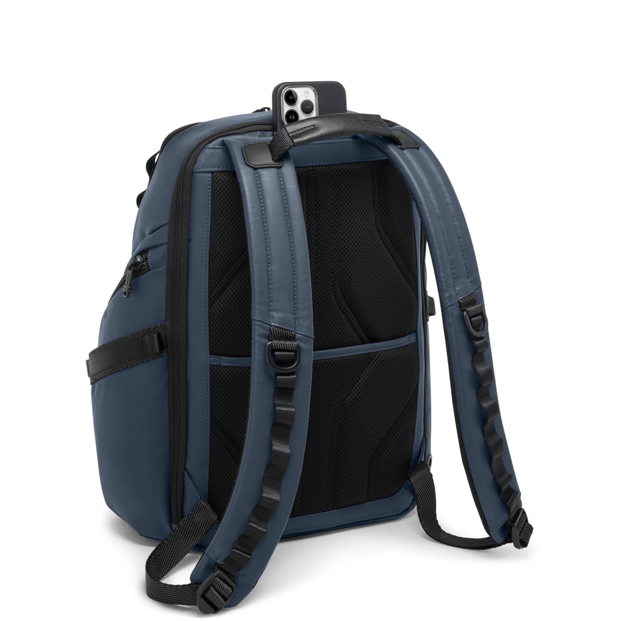 Left. TUMI - Alpha Bravo Search Backpack - Navy Coated Canvas.