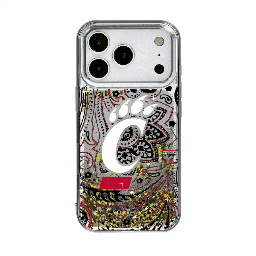 Keyscaper NCAA Cincinnati Bearcats iPhone Glitter Paisley Design Case
