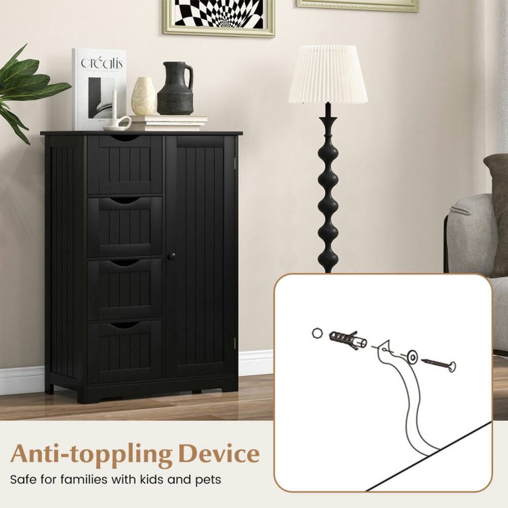 Anti-toppling Device  
Safe for families with kids and pets