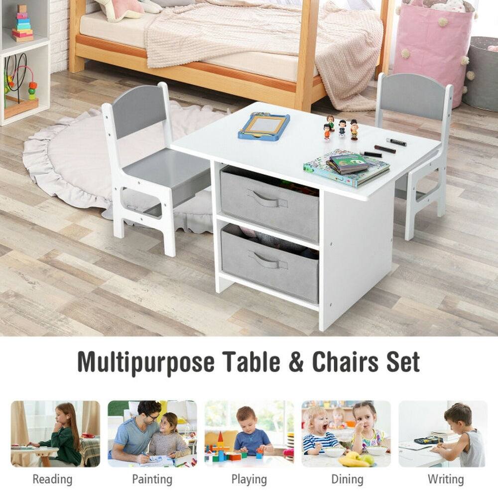 Multipurpose Table & Chairs Set

- Reading
- Painting
- Playing
- Dining
- Writing