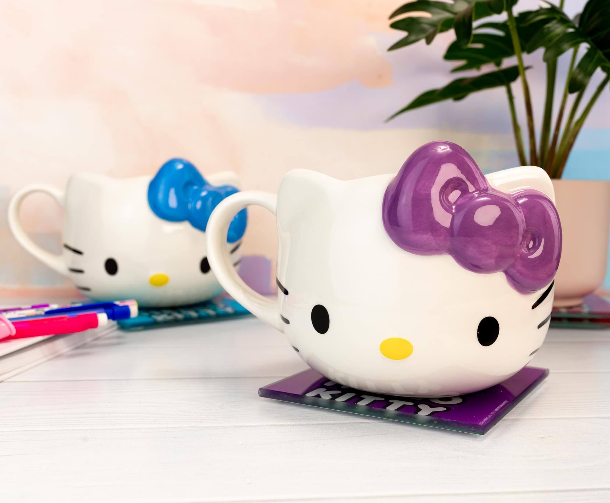 Alt View 4. Hello Kitty - Sanrio Hello Kitty Purple Bow Sculpted Ceramic Mug | Holds 20 Ounces - Purple.