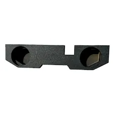 Front. King Boxes - AK-DG2-12 12" Double-Speaker Sprayed Enclosure for Dodge Ram 1500 Quad Cab 2002-2018 - Black.