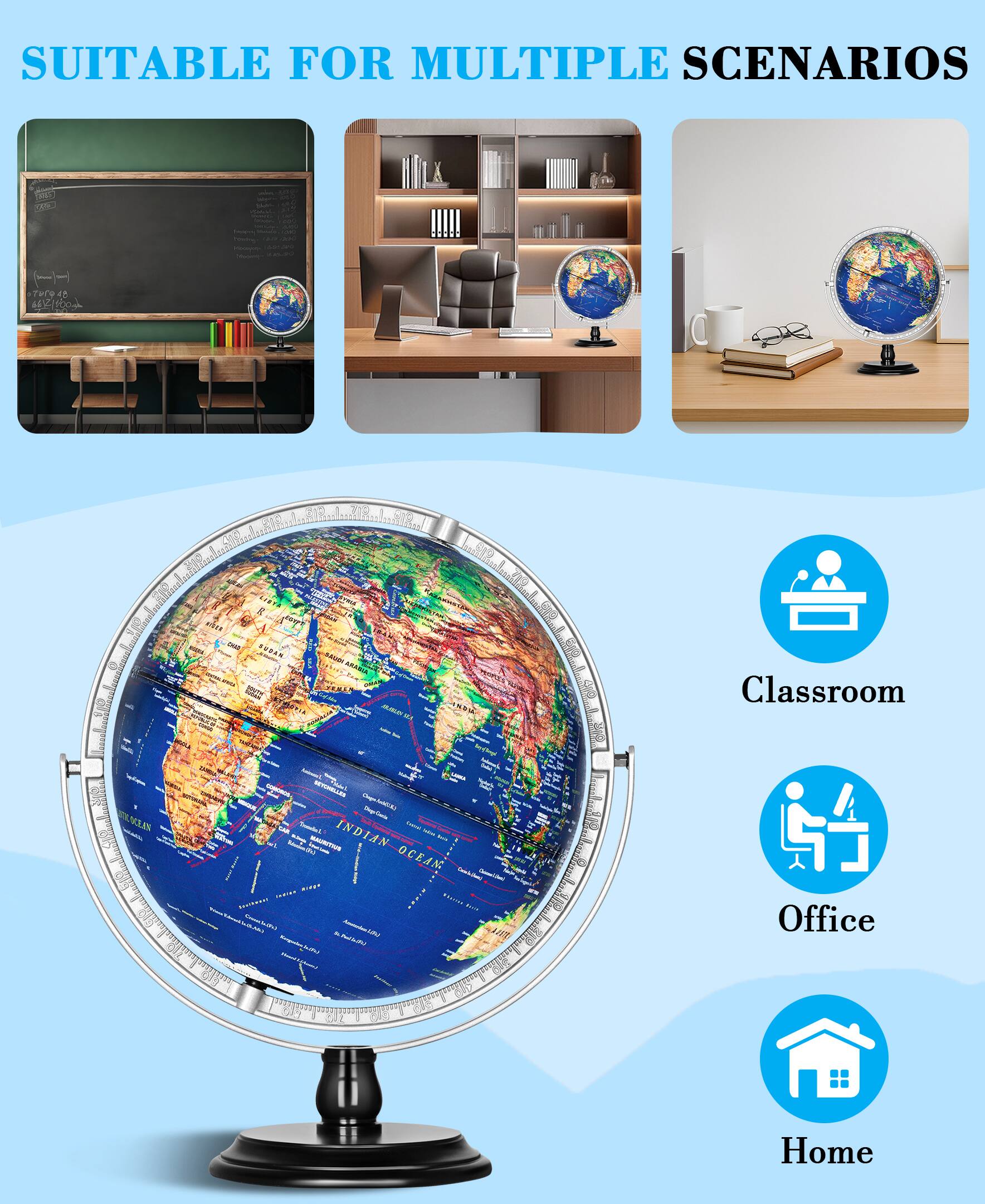 SUITABLE FOR MULTIPLE SCENARIOS

- Classroom
- Office
- Home