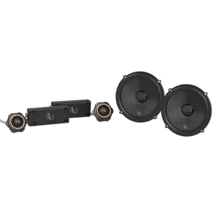 Front. Infinity - INFINITY KAPPA603CF 6 1/2” two-way car audio component system w/gap switchable crossover / No grill - Black.
