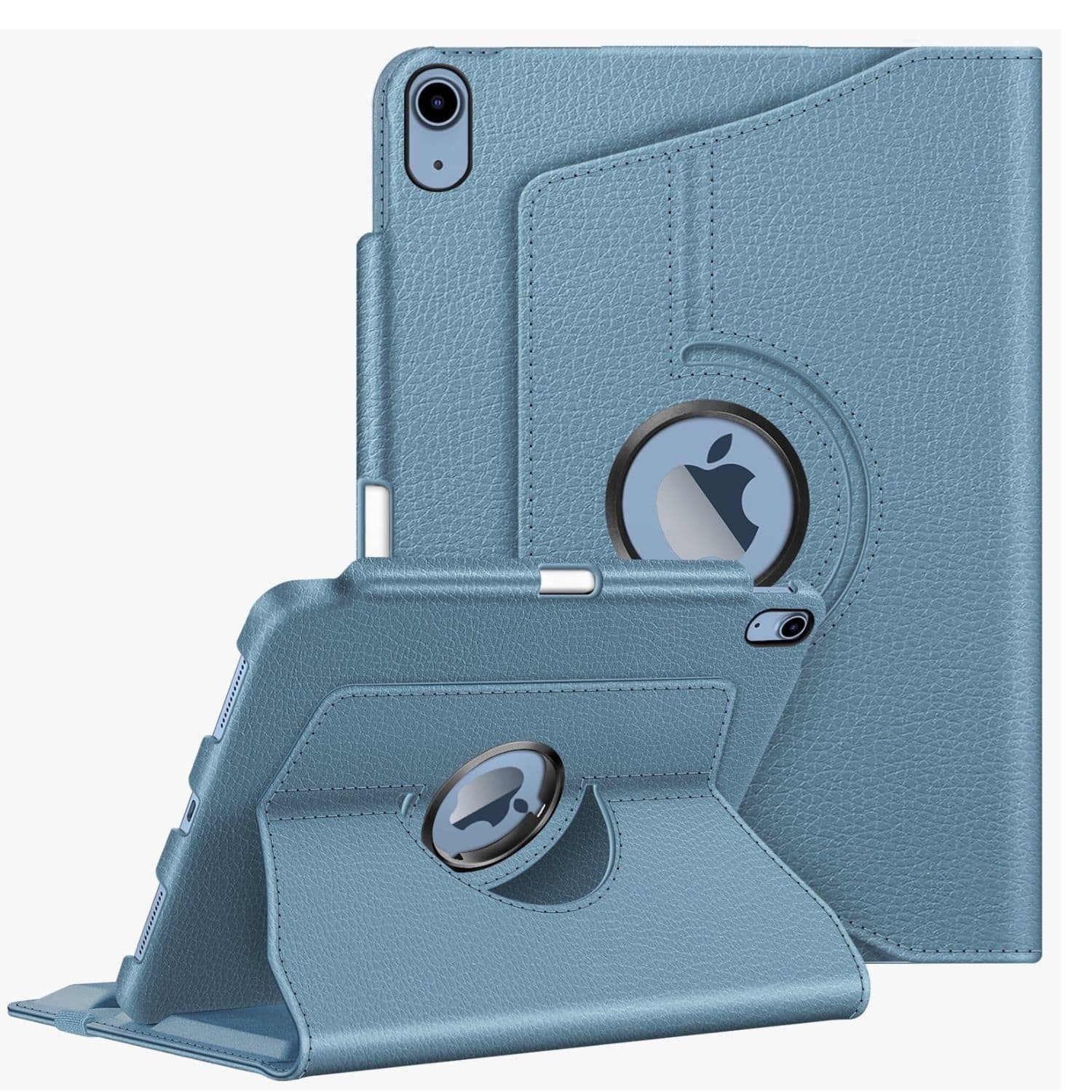 Front. Stock Preferred - Case For iPad (A16) 11th Gen 11 Inch (2025) 360° Rotating Stand Shockproof Ocean Blue - Ocean Blue.