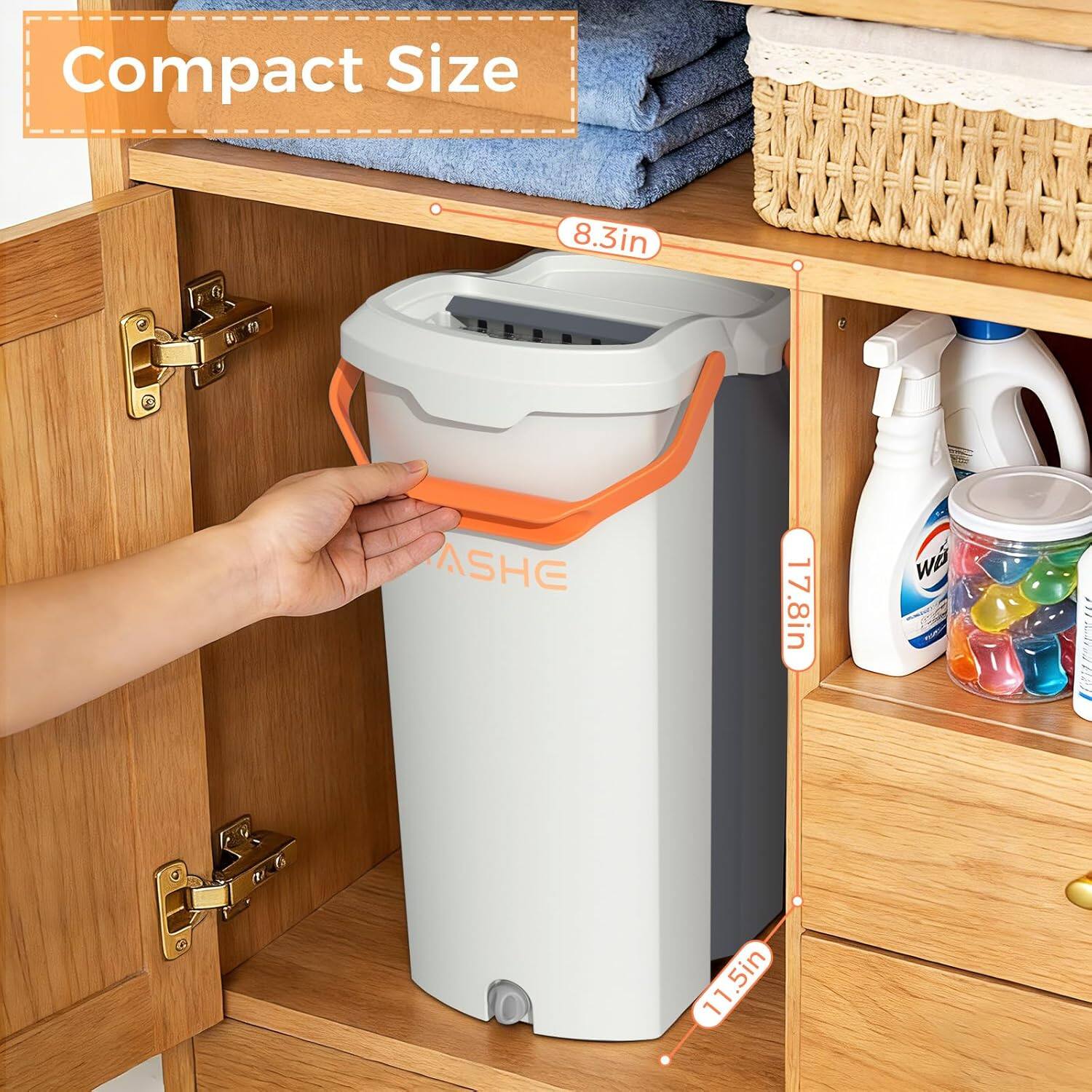 Compact Size  
8.3in F b ASHE 17.8in W 11.5in