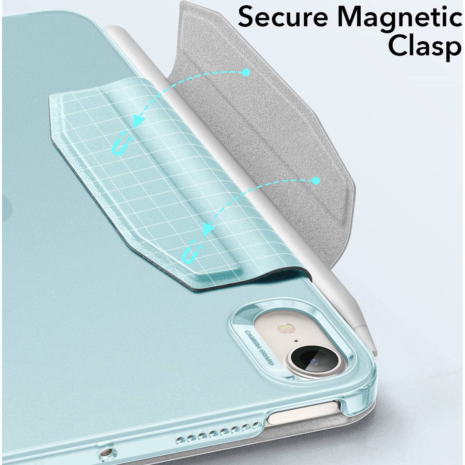 Alt View 15. SaharaCase - ESR Folio Case for Apple iPad mini (A17 Pro) and Apple iPad mini (6th Generation 2021) - Aqua.