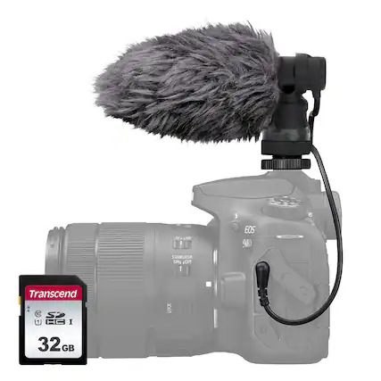 ON AF MF LT I EOS 90 STABILIZER ON1 OFF I MIC Transcend 0 SP 1 H I LOCK 32 GB