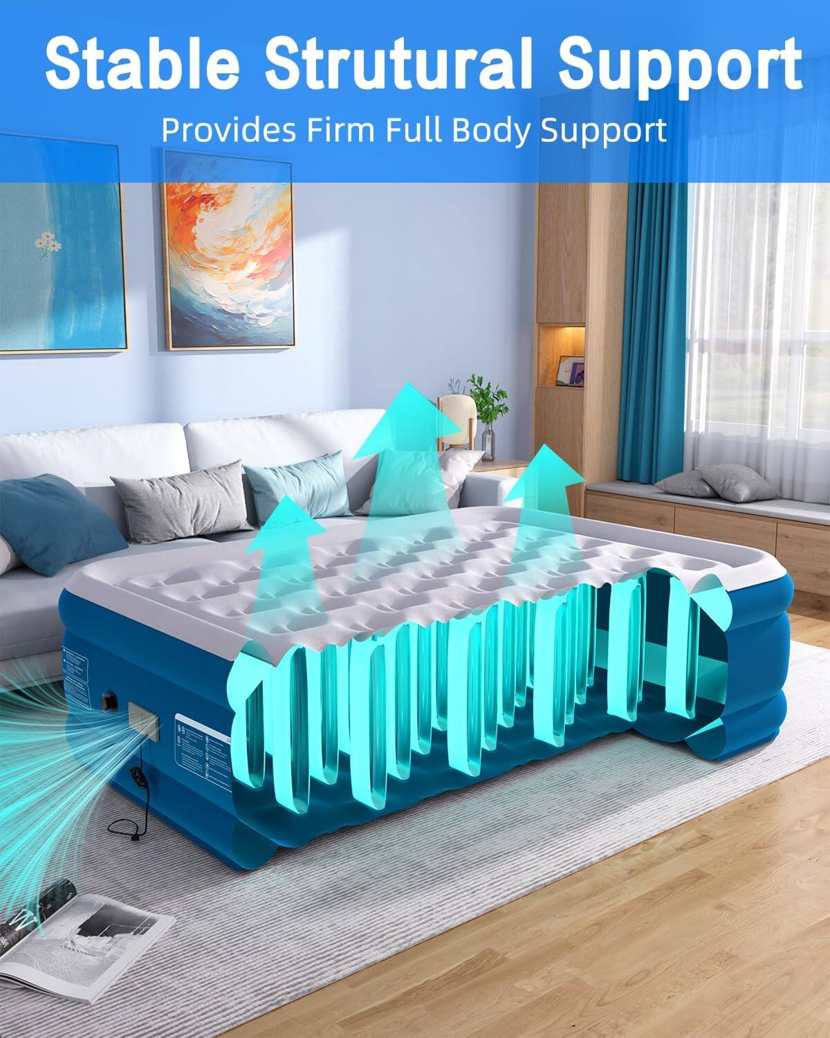 Stable Structural Support  
Provides Firm Full Body Support