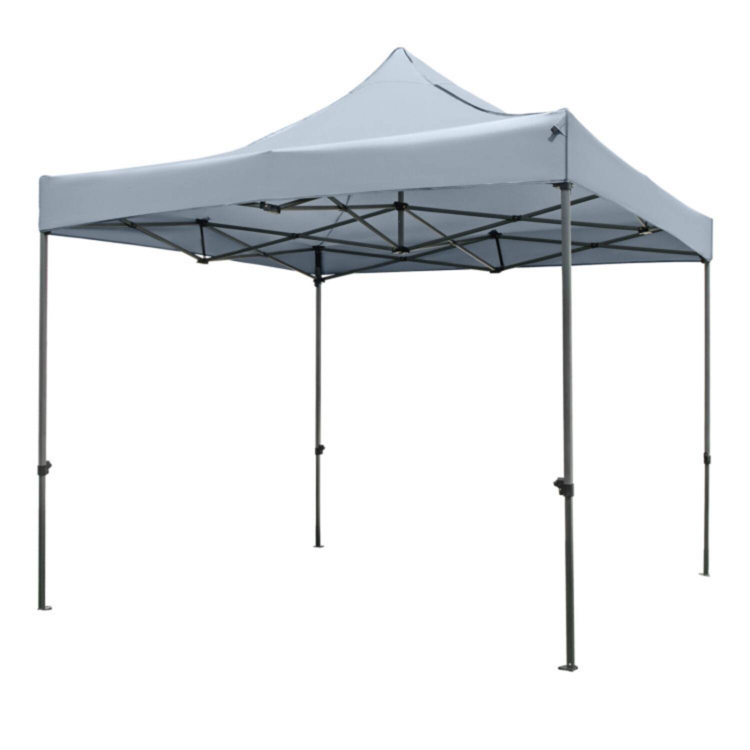 Alt View 3. Mondawe - 10 x 10 FT Pop-Up Canopy Tent with Wheeled Bag and 420D Oxford Canopy - Gray.