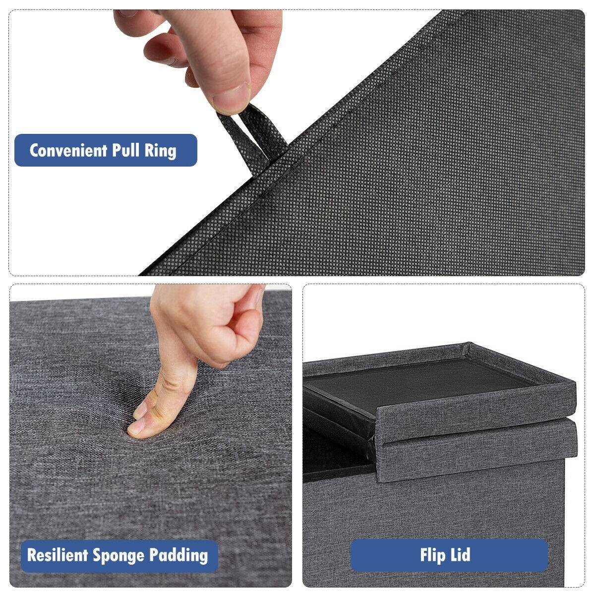 Convenient Pull Ring, Resilient Sponge Padding, Flip Lid