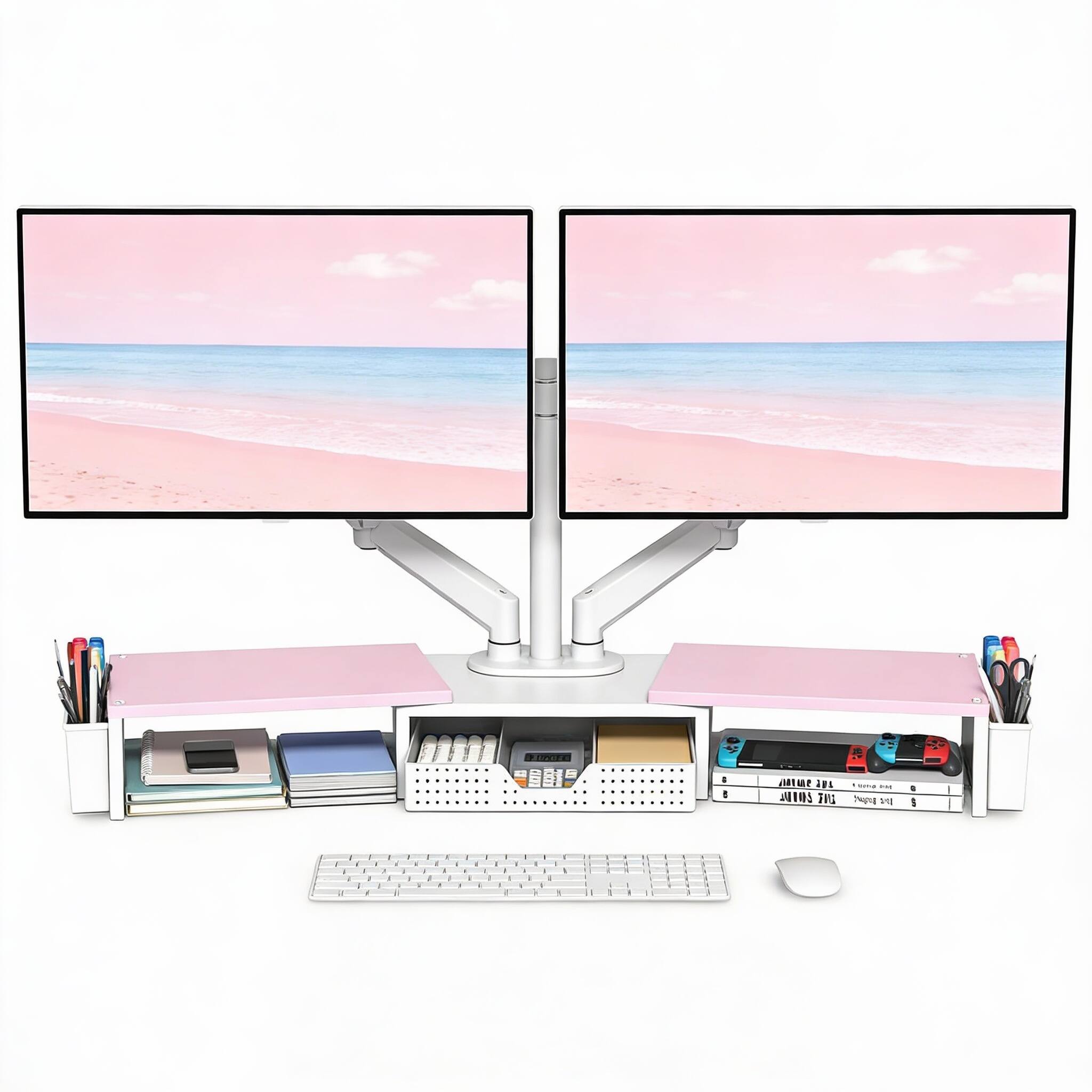 pink+white With drawer and pen holder