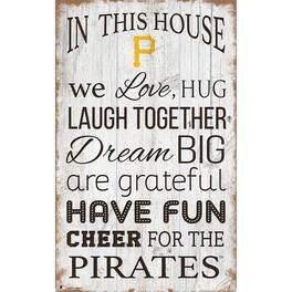 Fan Creations - Pittsburgh Pirates 11'' x 19'' Team In This House Sign - Multicolor