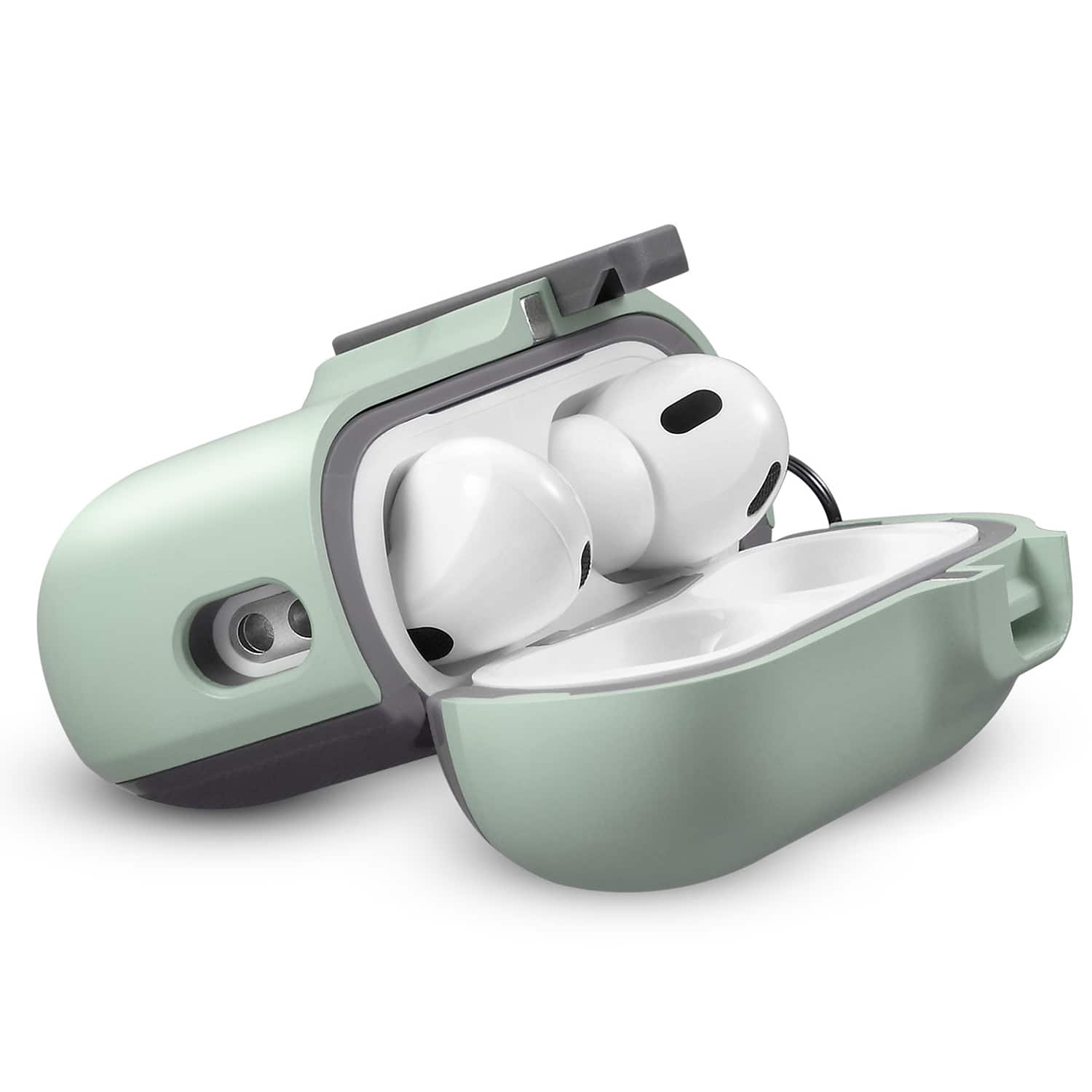 Alt View 5. Vena - Dual Layer Case for Apple AirPods Pro 2 Case, Auto Open Lock Compatible with MagSafe AirPods Pro 2nd Generation, Green - Green.