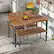 Alt View 16. Costway - 4pcs Dining Table Set Rustic Desk 2 Chairs & Bench w/ Storage Rack Brown - Brown.