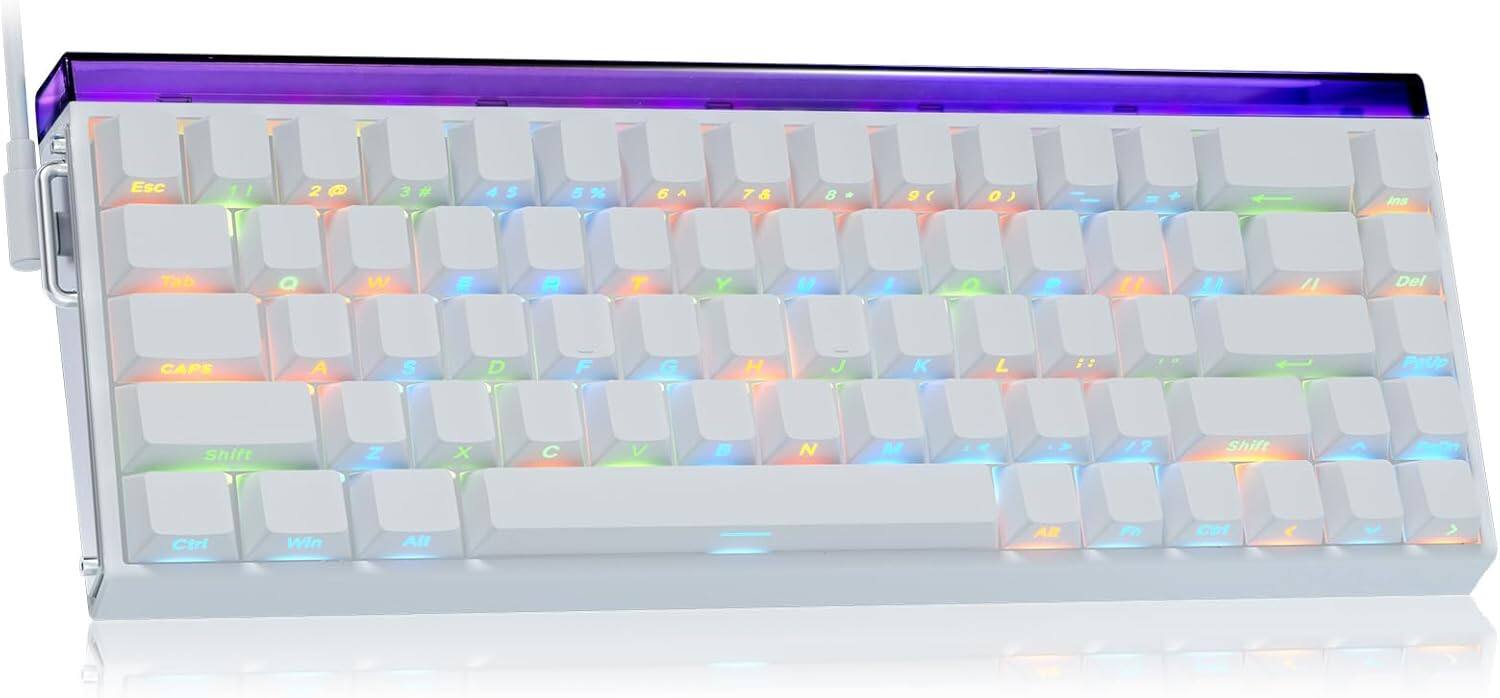 AULA - Hero68 HE 60-Key Wired Hall Effect Gaming Keyboard, RGB, Rapid Trigger and Response, Adjustable Actuation - White