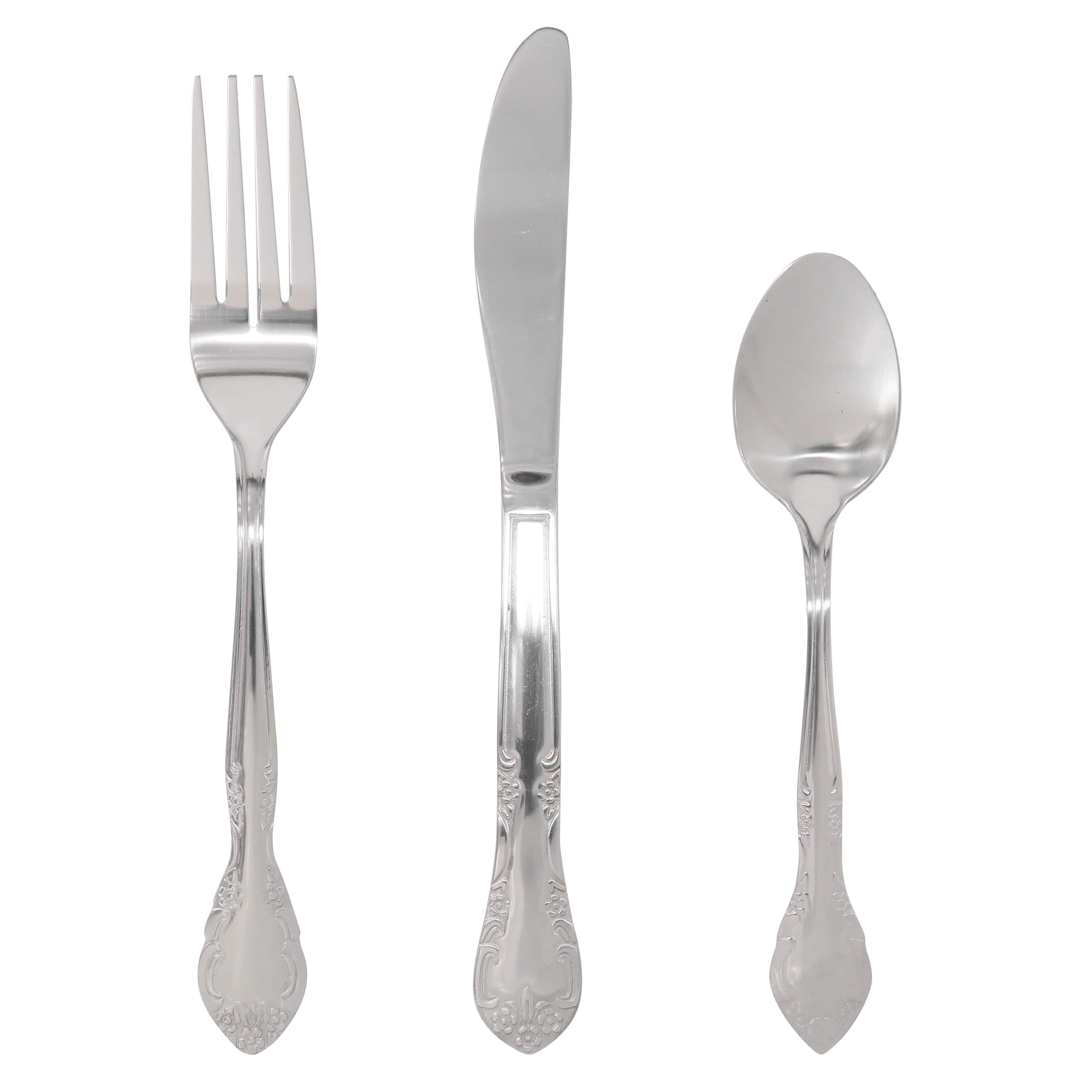 Gibson - Everyday Fairmont 3 Piece Stainless Steel Flatware Set - Silver