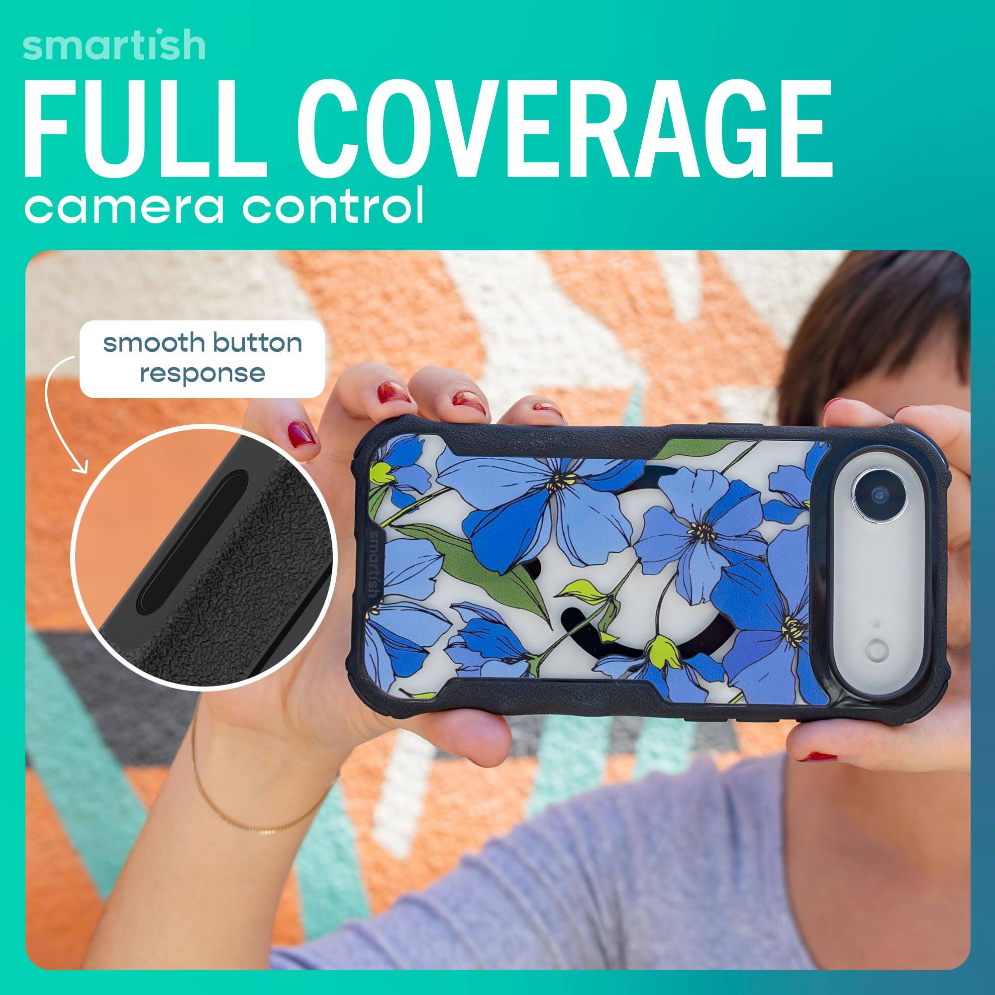 smartish FULL COVERAGE camera control  
smooth button response