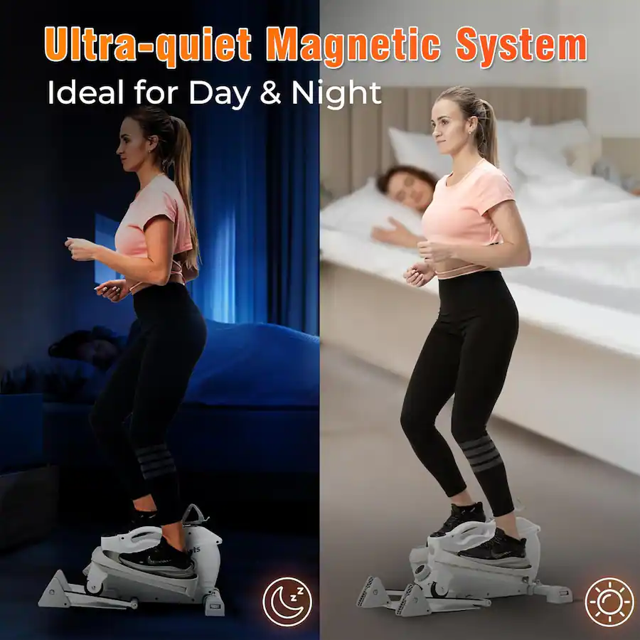 Elliptical Machine Led Screen Ksports Mini Elliptical Machine with 3 Level Incline and LED Display ...