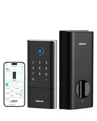 DESLAC 9:41 - 1 2 3
My front door - 50%
N datery Levai
DEBOC DES OC
Locked
Lovtatan 2024-08-25
sho 4 7 0 5 8 6 9
?4
Sde to Unlock
Tanants Settings
Share with Tenant
Calendar Events
Mode
noutman
Locked 2024-12-10
2022
Mors
DESLAC
Unlocked by user1