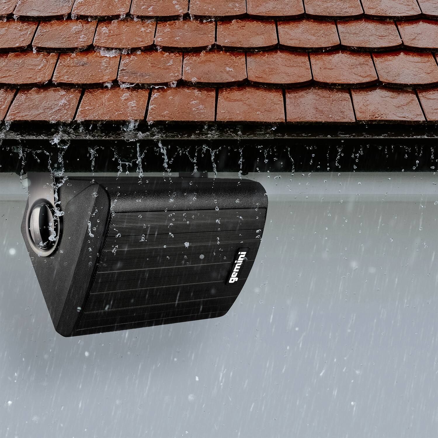 Back. Gemini - GHSI Series GHSI-W650BT-PR Outdoor Bluetooth 300-Watt-Peak Speaker Set with Mounting Brackets and Remote, 2 Count - Black.