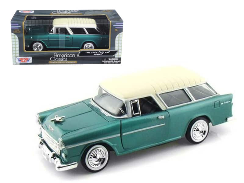 1955 Chevrolet Nomad Green 1/24 Diecast Model Car by Motormax price history on PriceWatchPro