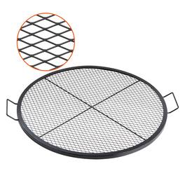 VEVOR - X-Marks Fire Pit Grill Grate,Round Cooking Grate,Heavy Duty Steel Campfire BBQ Grill Grid with Handle and Support X Wire - Black