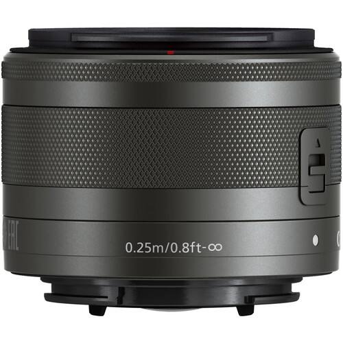 Back. Canon - Canon EF-M 15-45mm f/3.5-6.3 IS STM Zoom Lens (Graphite) (0572C002) Bundle (International Version).