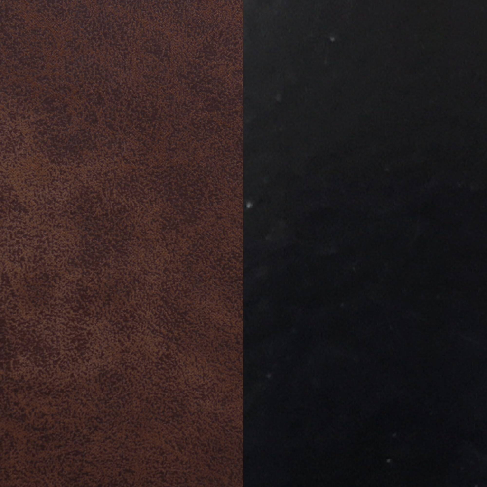 Alt View 5. JETRANSPORT - 22202 Arlo Modern Backless Upholstered Kitchen Counter Bar Stool With Double-layered Saddle Seat And - Vintaged Brown/Matte Black 1 Stool.