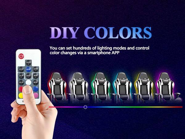 DIY COLORS  
You can set hundreds of lighting modes and control color changes via a smartphone APP