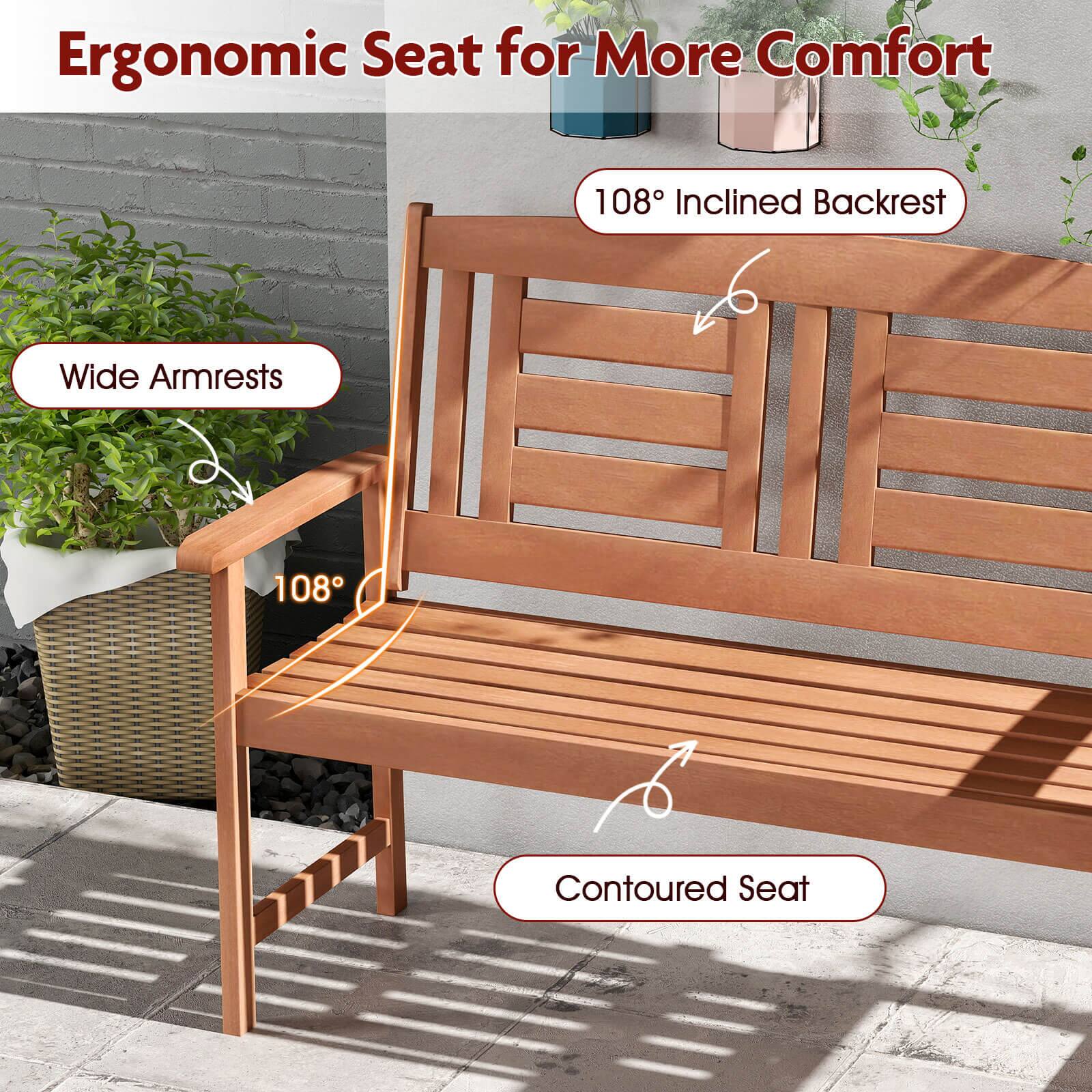 Ergonomic Seat for More Comfort
108° Inclined Backrest
Wide Armrests
108°
Contoured Seat