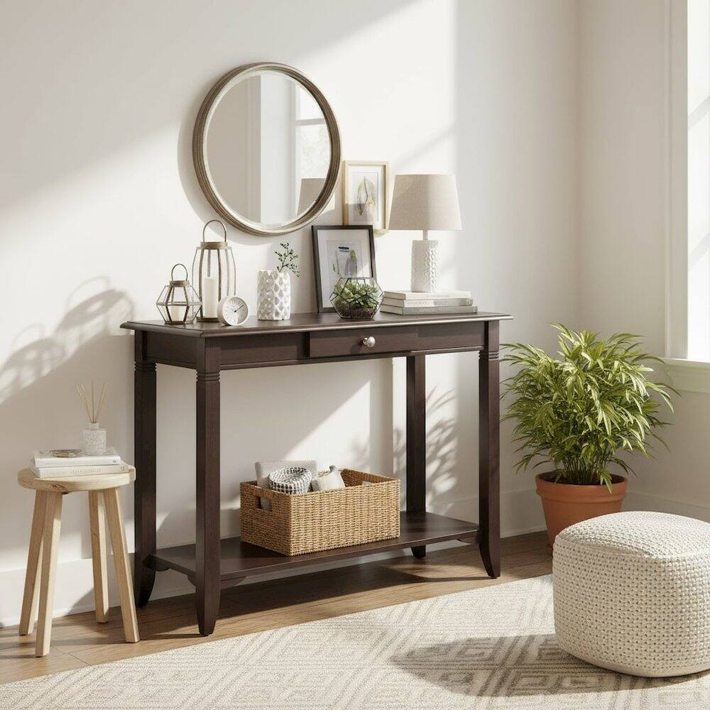 Alt View 1. FurniFact - Console Table - Cappuccino.