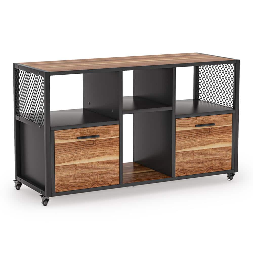 Kadyn - Filing Stroage Cabinets,File Stroage Cabinet, 2 Drawer File Cabinet, Wood Mobile Lateral Filing Cabinet - Brown