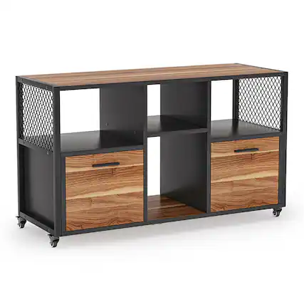 Front. Kadyn - Kadyn Filing Stroage Cabinets,File Stroage Cabinet, 2 Drawer File Cabinet, Wood Mobile Lateral Filing Cabinet,Brown - Brown.