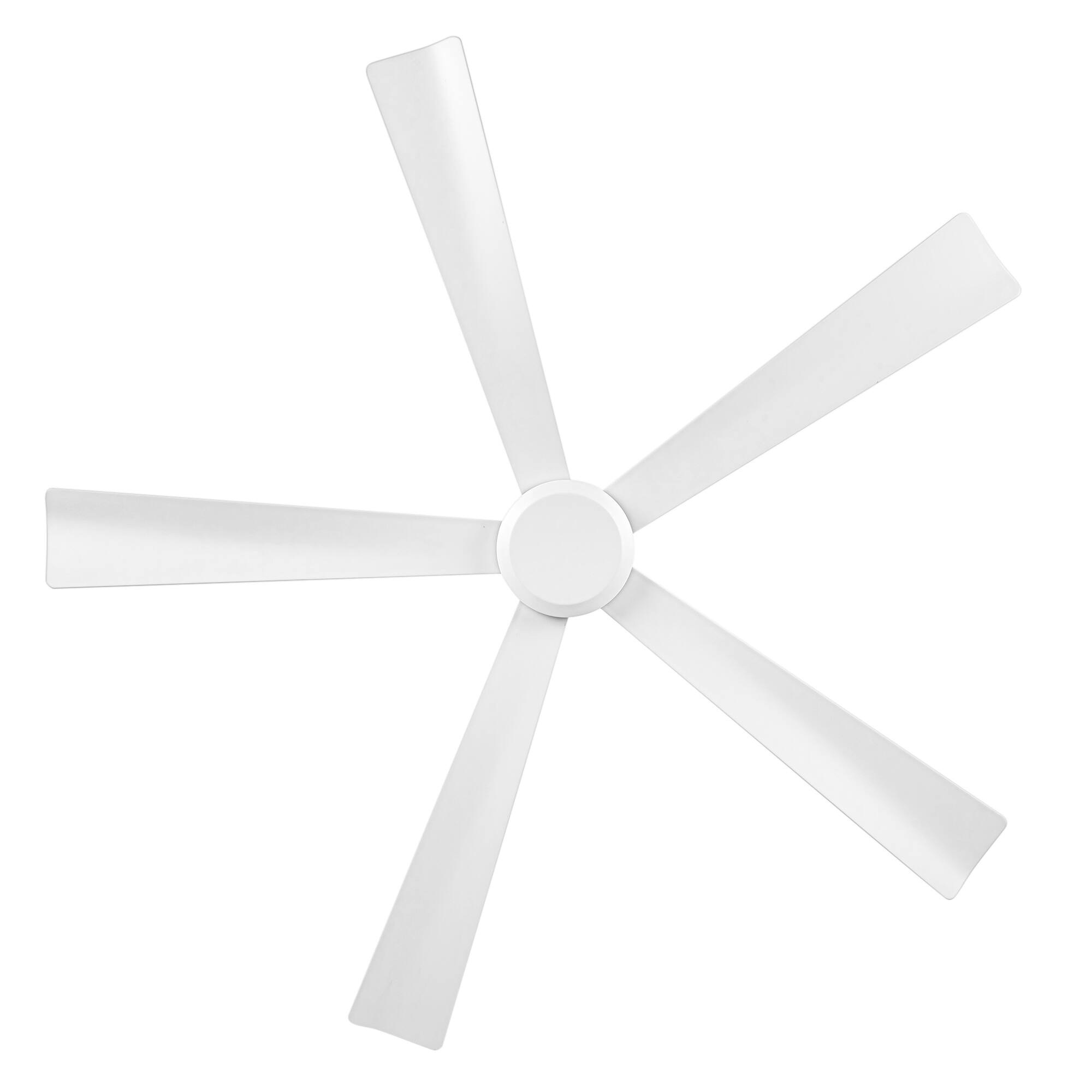 Alt View 8. Breezary - 52'' Modern Indoor Ceiling Fan without Light, 5 ABS Blades, 6-Speed Reversible DC Motor, Remote Control, 5-Inch Downrod - Matte White.
