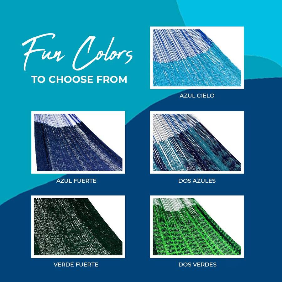 Hamic Colors JETRANSPORT Matrimonial Size Hammock Caribbean Color A Beautiful, Fine ...