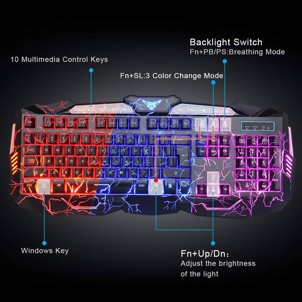 10 Multimedia Control Keys

Backlight Switch
Fn+PB/PS: Breathing Mode

Color Change Mode
Fn+SL: 3

Fn+Up/Dn: Adjust the brightness of the light

Windows Key