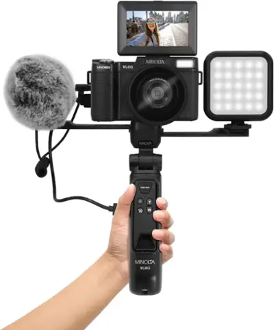 Minolta - VLOG MND60V 64.0 Megapixel 4K Video Digital Camera Kit for Content Creators and Vloggers - Black