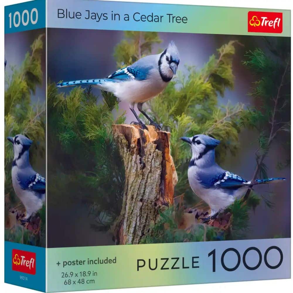 Trefl - 1000 Piece Puzzle - Bird Lovers: Blue Jays in a Cedar Tree price history on PriceWatchPro