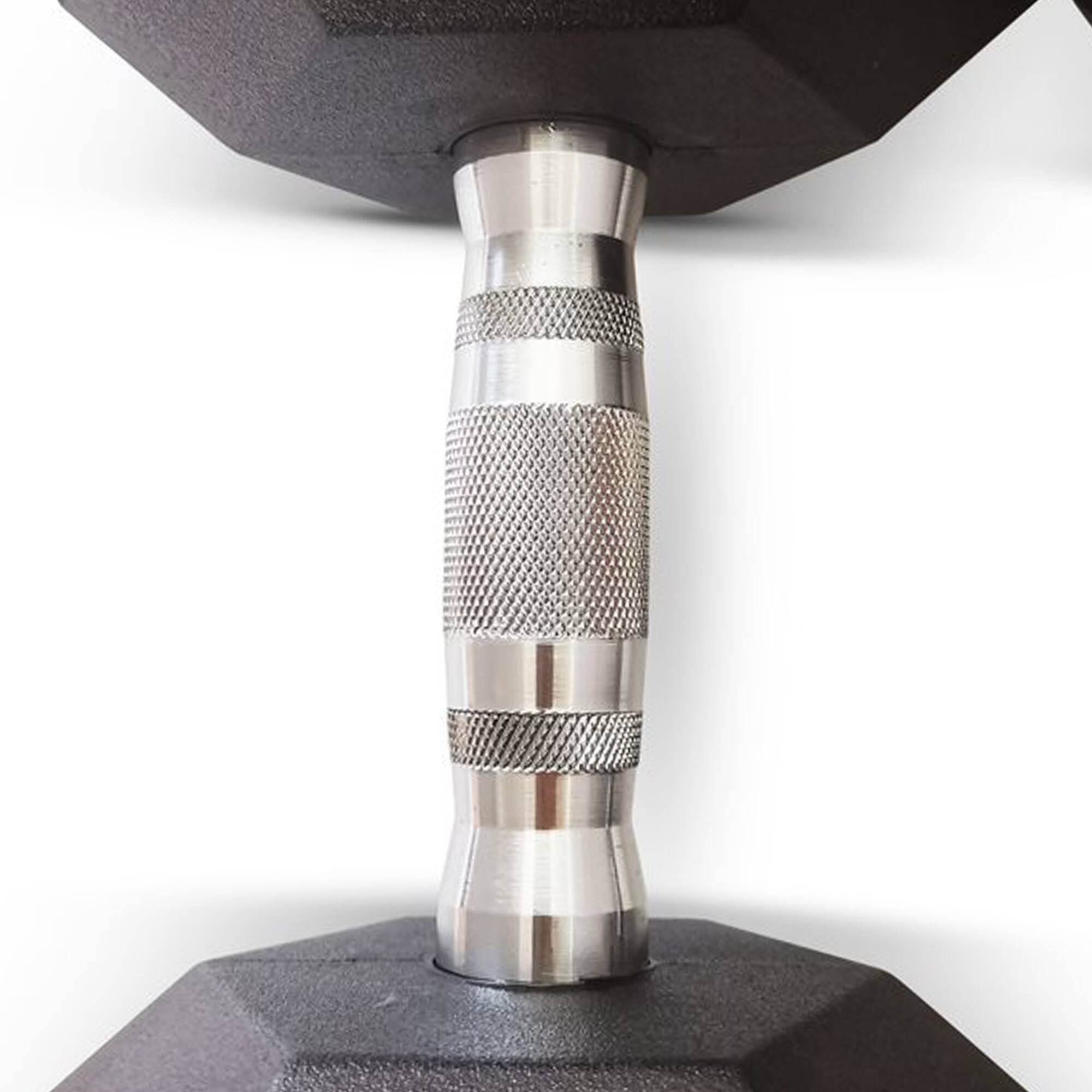 Alt View 10. HolaHatha - HolaHatha Iron Hexagonal Cast Exercise Dumbbell Free Weight Pair, 45 Pounds - Black.