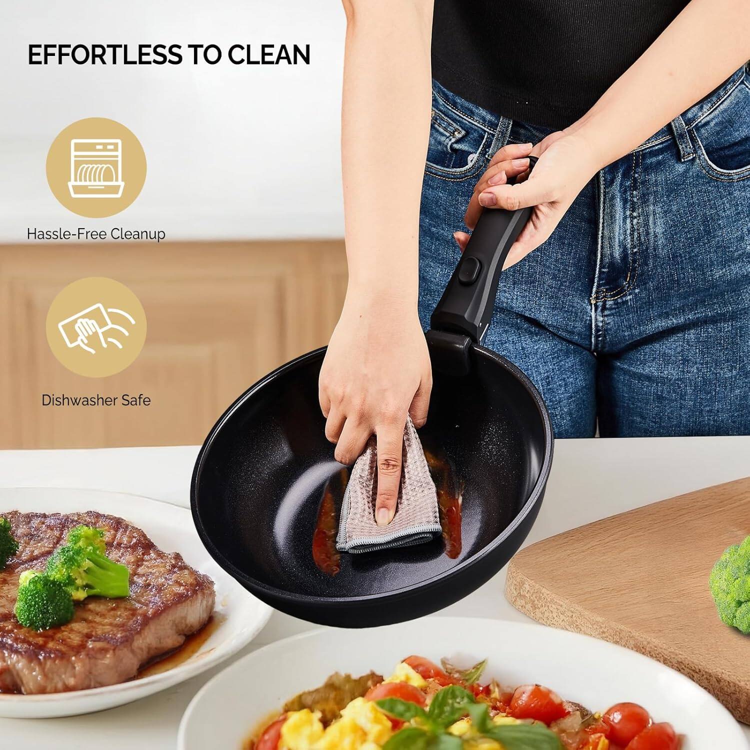 EFFORTLESS TO CLEAN

- Hassle-Free Cleanup
- Dishwasher Safe
