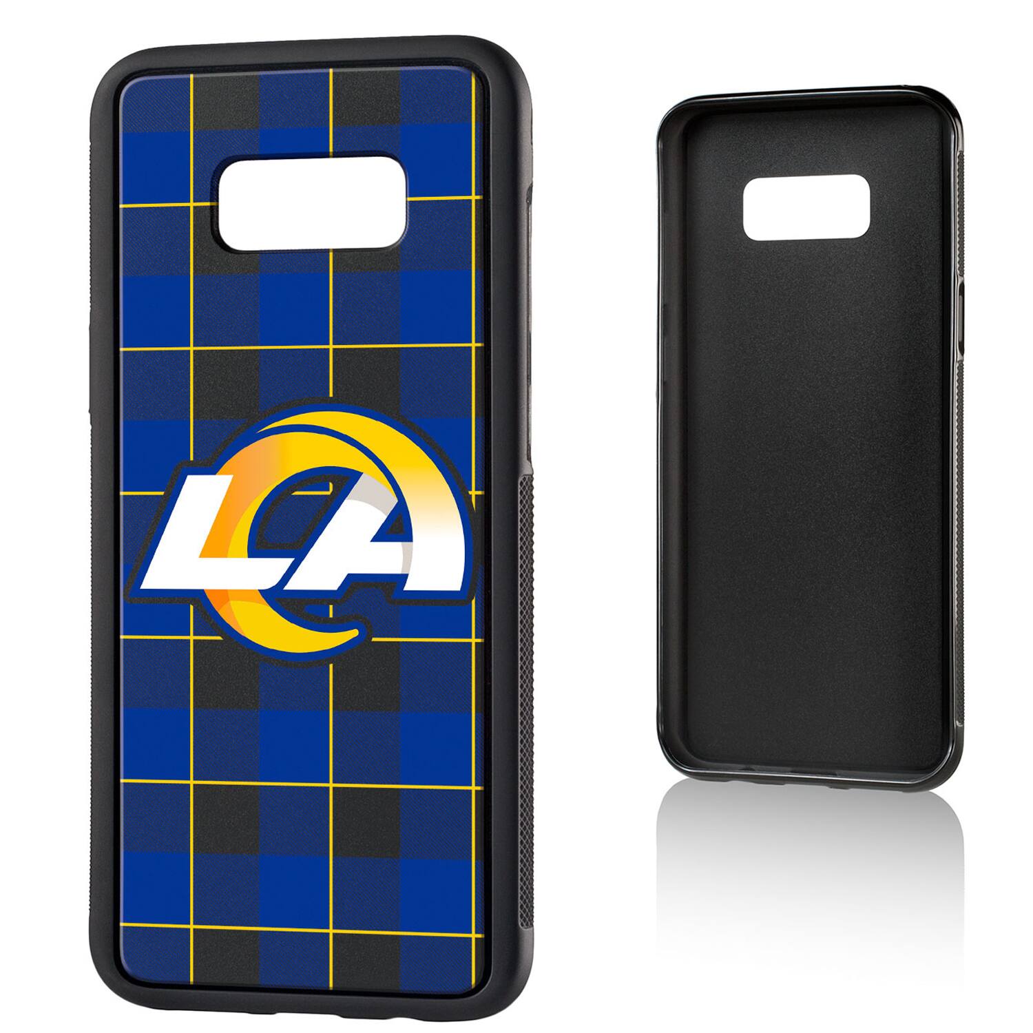 Alt View 3. Keyscaper - Los Angeles Rams Galaxy Plaid Design Bump Case - S20 Plus - Multicolor.